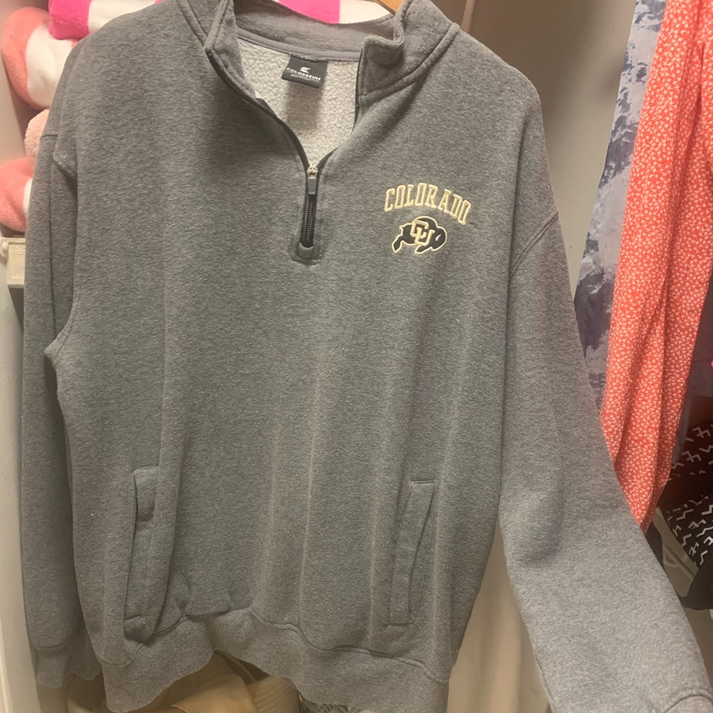 university of colorado boulder cu large half zip